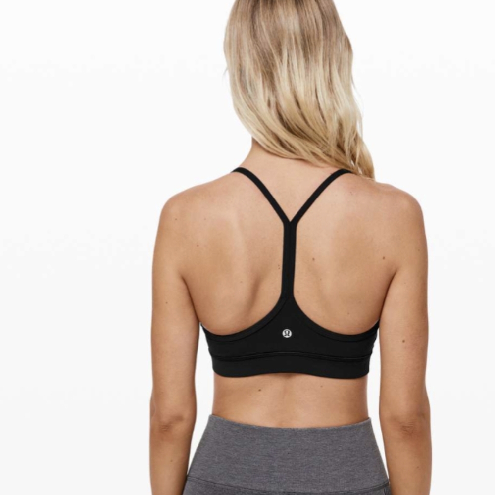 Lululemon Flow Y Bra Nulu Light Support, A–C Cups Black Size 10